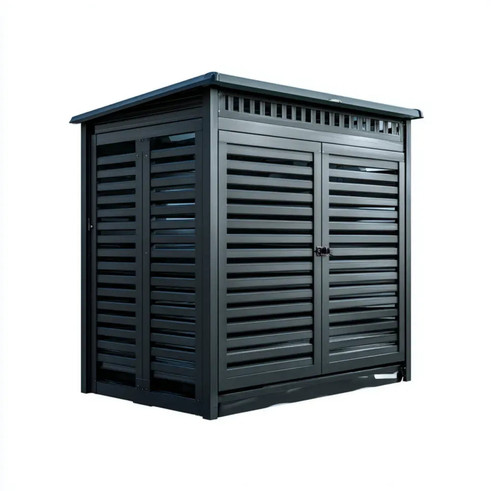Outdoor Storage Cabinet Metal 150x100x120 cm - Black