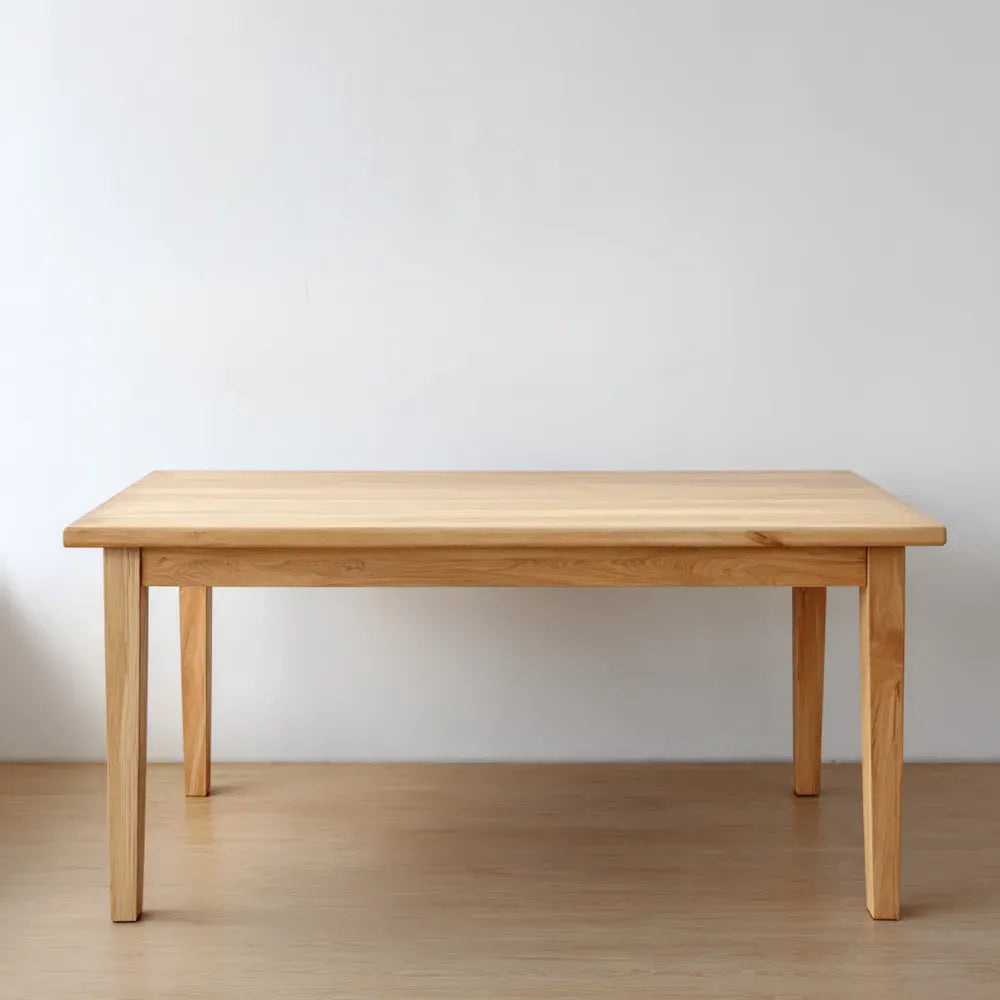 Dining Table Solid Wood 180x90x75 cm - Natural Finish - Minimalist Design